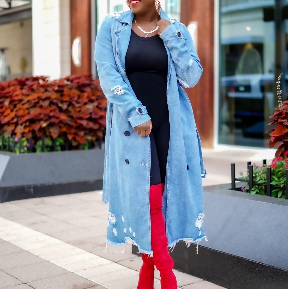 Bossy Denim Trench Coat